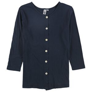 HC LA Womens Solid Cardigan Blouse, blue, Petite, P